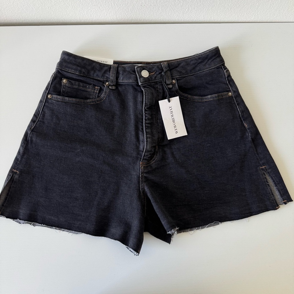 NWT! WEWOREWHAT Black Denim Shorts, Size 27